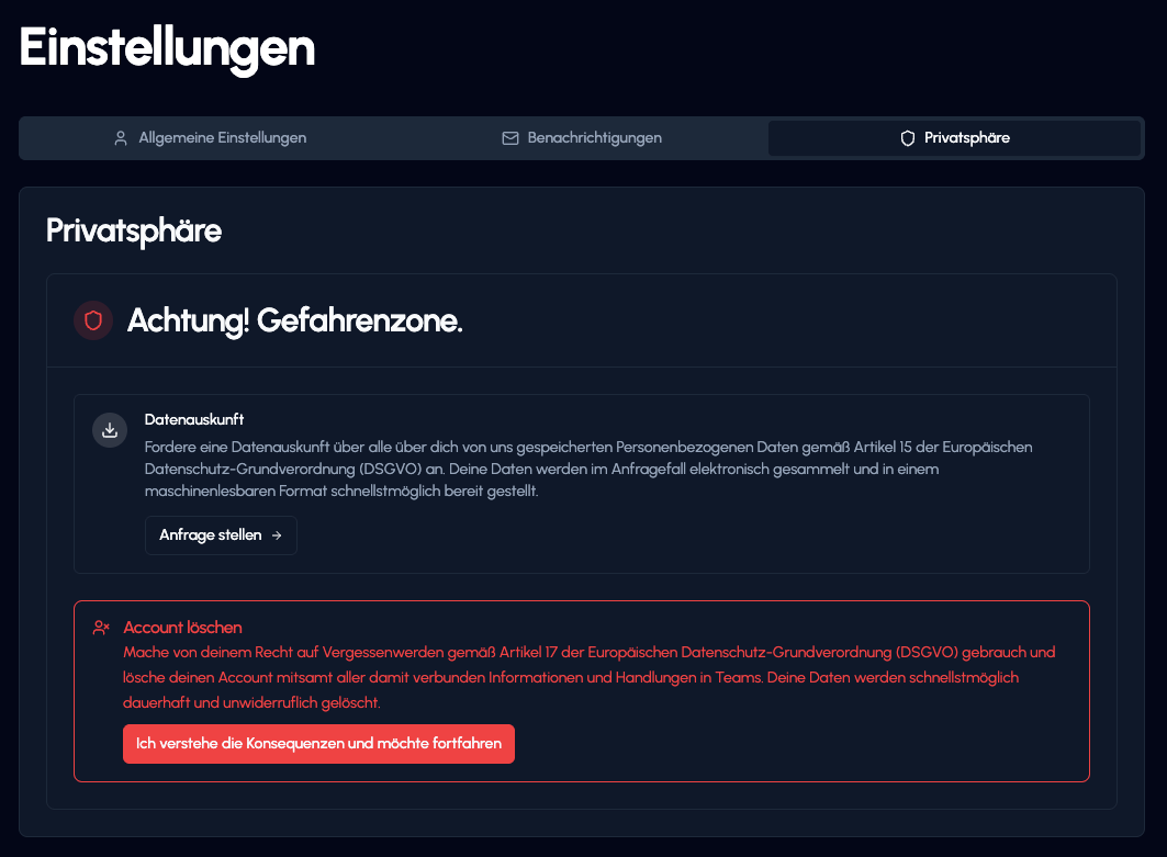 Privatsphäre